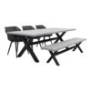 Hartman Sophie Studio Black/Verona Black 220 Cm. Tuinset Met Bank - 5-delig -Madison Verkoopwinkel 1000084604