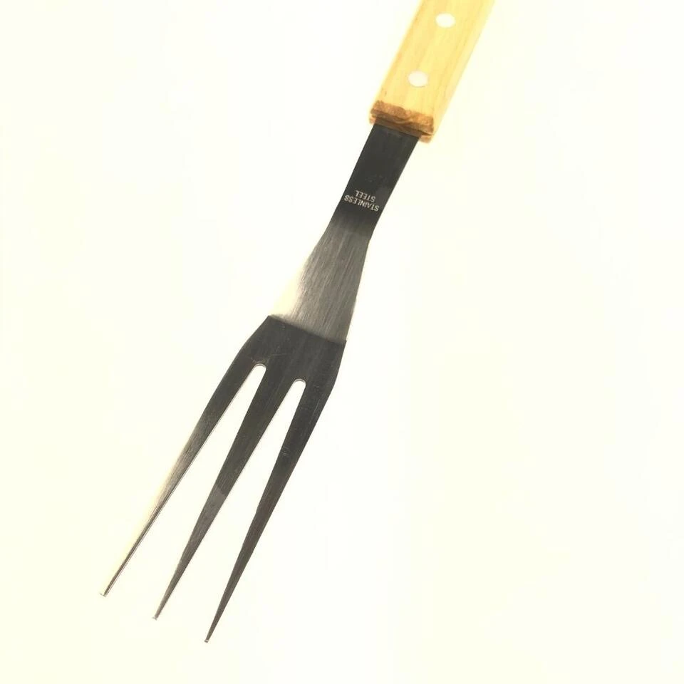 Orange85 BBQ Vork Hout RVS Extra Lang 4 Orange85 BBQ Vork Hout RVS Extra Lang - Afbeelding 2