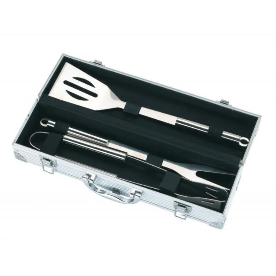 Orange85 Barbecue Grillset RVS In Luxe Koffer 4 Orange85 Barbecue Grillset RVS In Luxe Koffer - Afbeelding 2