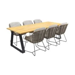 4 Seasons Outdoor Lugano/Basso 240x100 Cm. Tuinset - 7-delig