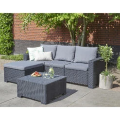 Allibert California ChaiseLongue Loungeset - 3-4 Personen - Grijs -Madison Verkoopwinkel 1000087073 0102