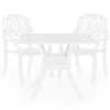 VidaXL 3-delige Bistroset Gietaluminium Wit -Madison Verkoopwinkel 1000087087