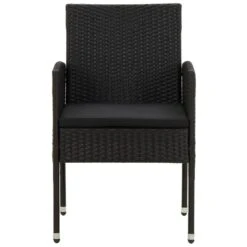 VidaXL 5-delige Tuinset Poly Rattan Zwart -Madison Verkoopwinkel 1000087094 0103