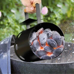 Merkloos Trendoz Barbecue Briketten Starter - Houten Handvat - 27 Cm - Zwart -Madison Verkoopwinkel 1000087169 0101