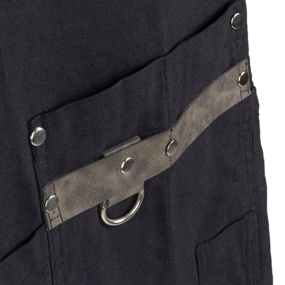 Rosmarino Blacksmith BBQ Schort - 60X90cm - Zwart 5 Rosmarino Blacksmith BBQ Schort - 60X90cm - Zwart - Afbeelding 3