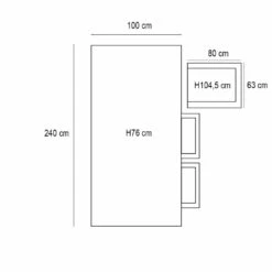 Garden Impressions Marbella Tuinset 7delig V. Willow -Stone Tafel -Madison Verkoopwinkel 1000090485 0102