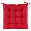 Anna's Collection Stoelkussen Gewatteerd - Rood - 38 X 38 Cm -Madison Verkoopwinkel 1000091182