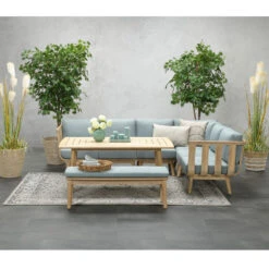 Garden Impressions San Leone Lounge Dining Set 6-delig-mint Grijs -Madison Verkoopwinkel 1000091613 0102