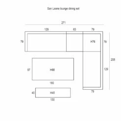 Garden Impressions San Leone Lounge Dining Set 6-delig-mint Grijs -Madison Verkoopwinkel 1000091613 0103