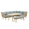 Garden Impressions San Leone Lounge Dining Set 6-delig-mint Grijs -Madison Verkoopwinkel 1000091613