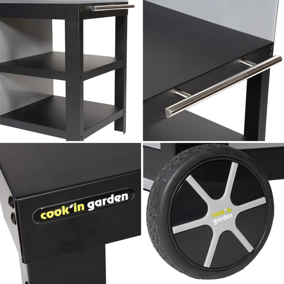 Cook'in Garden Trolleys NOVA - Zwart - Staal 5 Cook'in Garden Trolleys NOVA - Zwart - Staal - Afbeelding 3