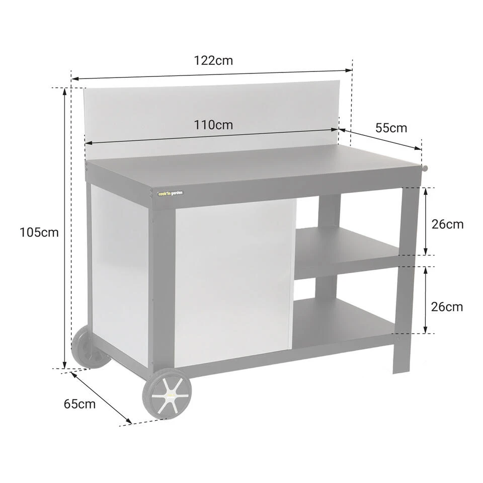 Cook'in Garden Trolleys NOVA - Zwart - Staal 6 Cook'in Garden Trolleys NOVA - Zwart - Staal - Afbeelding 4