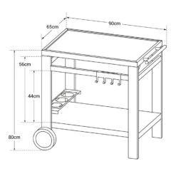 Cook'in Garden Trolleys MÉDIA M - Grijs - Staal -Madison Verkoopwinkel 1000092249 0103