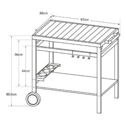 Happy Garden Trolleys AVEIRO - Zwart - Staal -Madison Verkoopwinkel 1000092300 0104