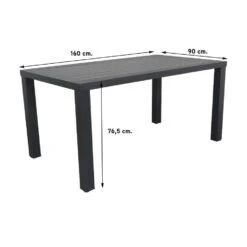 GI Dido Black/Lena 160 Cm. - Stapelbare Tuinset - 5-delig -Madison Verkoopwinkel 1000093921 0102