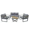 Giga Meubel Tuinset Aluminium Antraciet - 4-Delig - Set Joshua -Madison Verkoopwinkel 1000094793