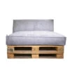 2L Home & Garden Palletkussen Ribcord Deluxe Pebble Grey- 120x80cm -Madison Verkoopwinkel 1000095573