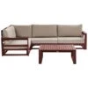 Beliani Loungeset TIMOR - Donkere Houtkleur Acaciahout -Madison Verkoopwinkel 1000096780