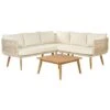 Beliani Zitgroep ALCAMO - Beige Acaciahout -Madison Verkoopwinkel 1000098533
