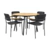 4 Seasons Bora/Dave Teak 110 Cm. Tuinset 5-delig - Stapelbaar -Madison Verkoopwinkel 1000098987