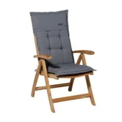 Madison Tuinstoelkussen Hoge Rug Rib Grijs -Madison Verkoopwinkel 1110777243 0101