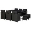 VidaXL 11-delige Tuinset Met Kussens Poly Rattan Zwart 1 VidaXL 11-delige Tuinset Met Kussens Poly Rattan Zwart -Madison Verkoopwinkel 1167878273