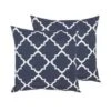 Beliani Buitenkussen Gartenkissen Mit Muster - Blauw Polyester -Madison Verkoopwinkel 1183171743