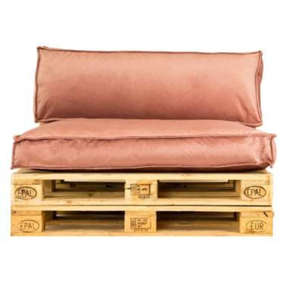 2L Home & Garden Palletkussen Velvet Oud Roze - 120 X 80cm 5 2L Home & Garden Palletkussen Velvet Oud Roze - 120 X 80cm - Afbeelding 3