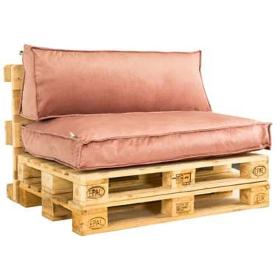 2L Home & Garden Palletkussen Velvet Oud Roze - 120 X 80cm 3 2L Home & Garden Palletkussen Velvet Oud Roze - 120 X 80cm