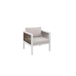 Beliani BORELLO Loungeset - Wit - Aluminium - 4-delig -Madison Verkoopwinkel 1331544875 0102