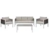 Beliani BORELLO Loungeset - Wit - Aluminium - 4-delig 1 Beliani BORELLO Loungeset - Wit - Aluminium - 4-delig -Madison Verkoopwinkel 1331544875