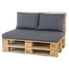 Madison Palletkussen Lounge Panama Grijs - 120 X 80cm -Madison Verkoopwinkel 1362638984