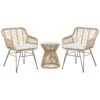Beliani Bistroset TRESTINA - Beige Pe Rotan -Madison Verkoopwinkel 1382620395