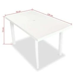 VidaXL 5-delige Tuinset Kunststof Wit -Madison Verkoopwinkel 13c648a7390e4593995c837a2704b6d3