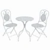 VidaXL 3-delige Bistroset Staal Grijswit -Madison Verkoopwinkel 1492395825