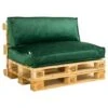 2L Home & Garden Palletkussen Velvet Donkergroen - 120 X 80cm -Madison Verkoopwinkel 1580155603
