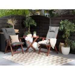 Beliani Bistroset TOSCANA - Donkere Houtkleur Acaciahout -Madison Verkoopwinkel 1585962132 0101