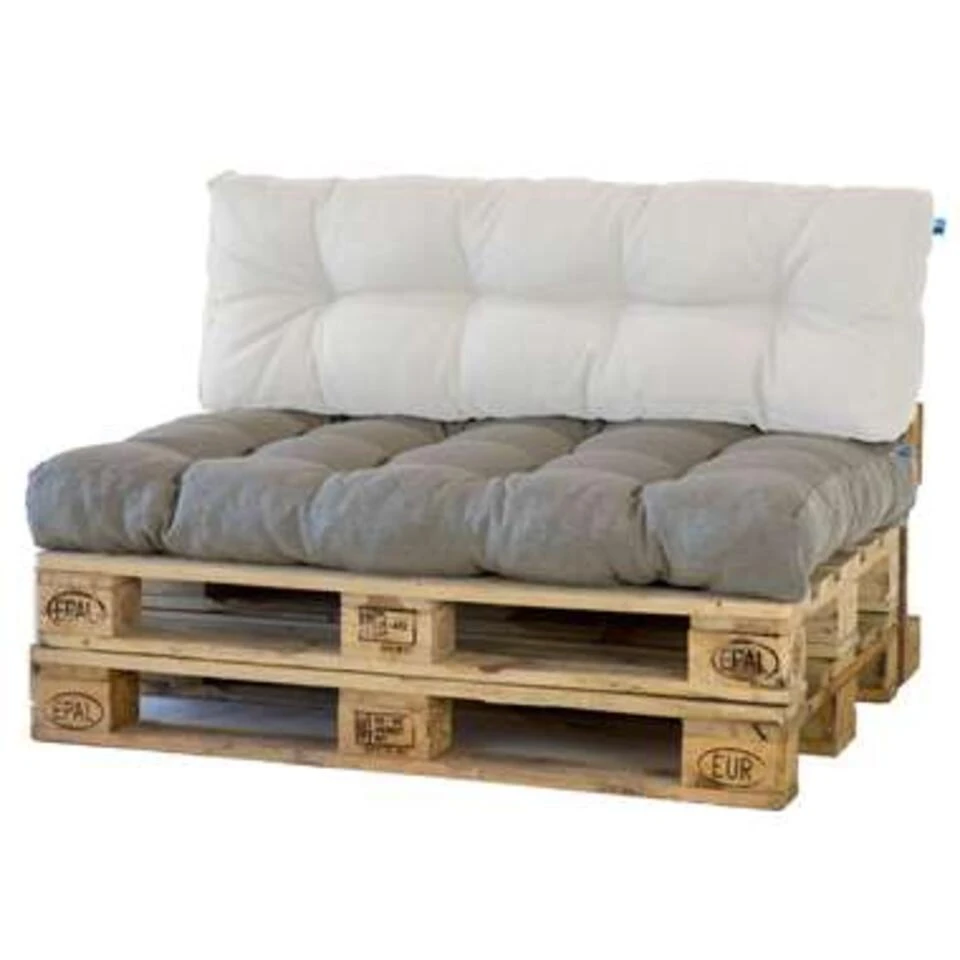 2L Home & Garden Palletkussen Metro Beige - 120 X 80cm 4 2L Home & Garden Palletkussen Metro Beige - 120 X 80cm - Afbeelding 2