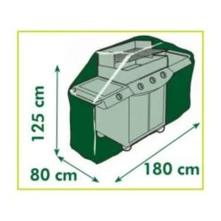 Merkloos Grijze Afdekhoes/beschermhoes Gas Barbecue/bbq 180 X 80 X 125 Cm -Madison Verkoopwinkel 1693674517 0102