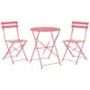 Beliani Bistroset FIORI - Rood Staal -Madison Verkoopwinkel 1731753259