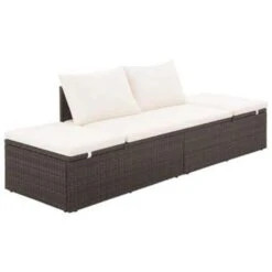 VidaXL Tuinbed 195x60 Cm Poly Rattan Bruin