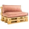 2L Home & Garden Palletkussen Velvet Oud Roze - 120 X 40cm -Madison Verkoopwinkel 1875070339
