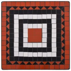 VidaXL 3-delige Bistroset Mozaïek Keramische Tegel Terracotta En Wit -Madison Verkoopwinkel 24a7e58f5d05470a90a72982d155876b