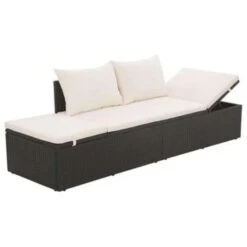 VidaXL Tuinbed 195x60 Cm Poly Rattan Zwart -Madison Verkoopwinkel 4a738f9c7c0f41de83e8fcd6bbef339b