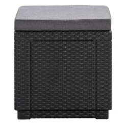 Keter Allibert Hocker/voetenbankje Cube Incl. Kussen - Grijs - 39x42x42 Cm -Madison Verkoopwinkel 50100445 0100