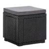 Keter Allibert Hocker/voetenbankje Cube Incl. Kussen - Grijs - 39x42x42 Cm -Madison Verkoopwinkel 50100445