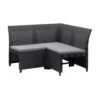 Keter Hoekelement Emma 3-zits Incl. Kussens - Antraciet -Madison Verkoopwinkel 50201003