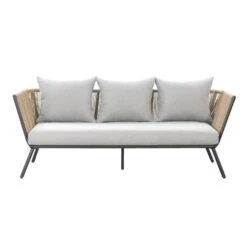 Loungebank Almeria - Naturel/antraciet - 75x200x75 Cm -Madison Verkoopwinkel 50205071 0100