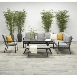 Garden Impressions Senja Lounge Dining Set 3-delig Links - D. Grijs -Madison Verkoopwinkel 55b9b417e3f6458bb2bd2469a8896dae