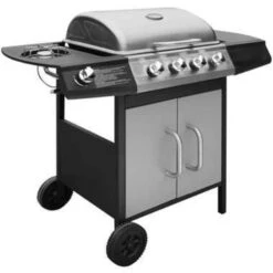 VidaXL Gasbarbecue 4+1 Kookzone Zwart En Zilver -Madison Verkoopwinkel 6069b4bc2f5e48e2a61ee84ae844bb42